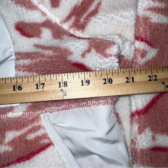 Women’s Sweaty Betty Pink White Fleece Pennine Zip Up jacket Size 10 Large - Picture 3 of 8